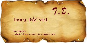 Thury Dávid névjegykártya