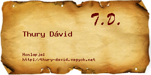 Thury Dávid névjegykártya