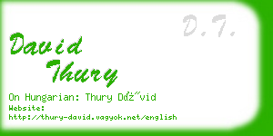 david thury business card